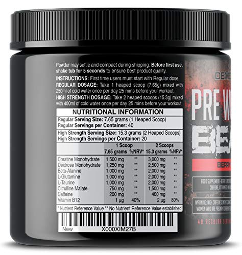 Pre Workout Beast Berry Flavour